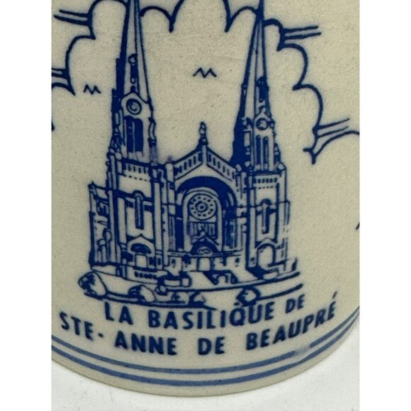 VTG La Basilique de Ste-Anne de Beaupré Quebec Souvenir Mug Ceramic Japan 3.25" - Picture 6 of 8
